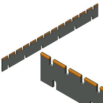 Foto: Lamina Quijada PU 517x58x4mm KBA C215