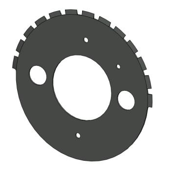 Foto: Faca Circular Serrilha D14 Quadrado Z13 KBA C618