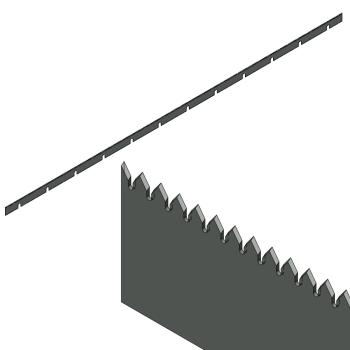 Foto: Faca Serrilhada 600x13x0,3mm Sacoleira Znep ZD-FN380T#ZD